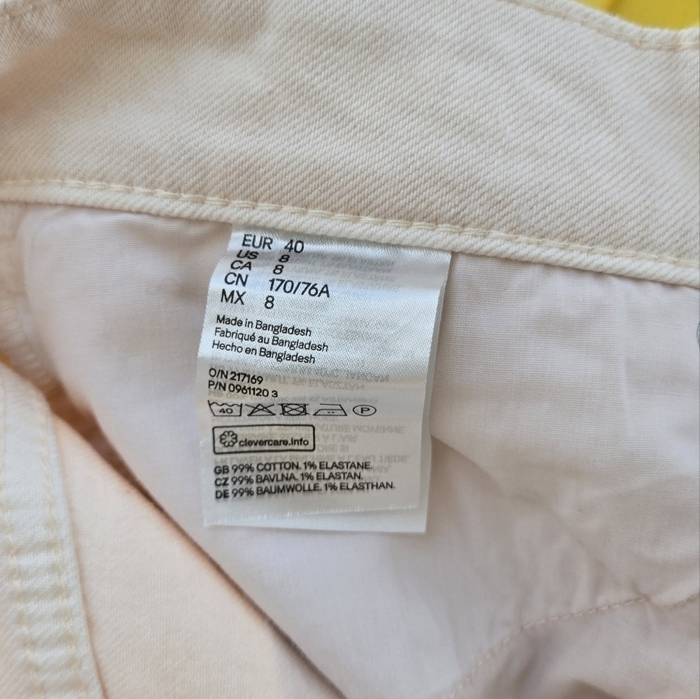 H&M Soft Pink Straight Leg Jeans-Size 8 - Picture 3 of 8